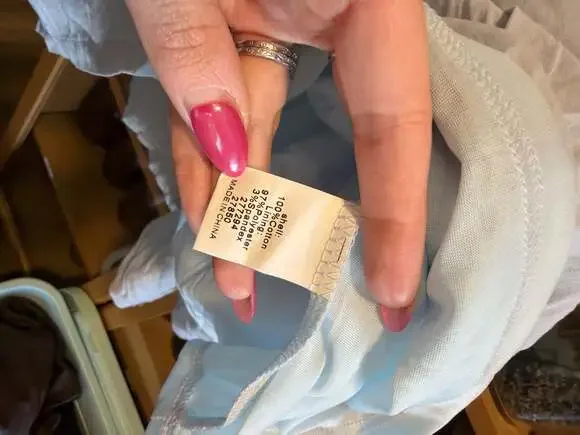 Grade & Gather Ice Blue Cotton Midi Babydoll Dress with Pockets Size XL - Picture 6 of 6